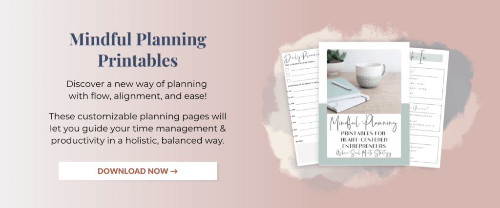 Mindful Planning Printables Opt In Graphic meals for busy moms