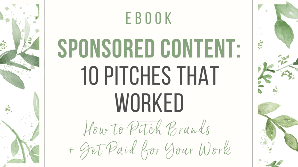 Pitches Ebook Optin Banner how to get sponsored,sponsored content,branded content